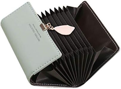 Tarjeteros para Tarjetas de Credito Mujer SAMKING Titular de la Tarjeta de Crédito Carteras de Cuero RFID Monederos con Cremallera (Gris)