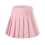 LINGS Women Girls Short High Waist Pleated Skater Tennis School Skirt（Pink,12）