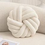 Vdoioe Cream White Knot Pillow 13.7