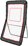 VEVOR Lacrosse Rebounder for Backyard, 4x7 Ft Volleyball Bounce Back Net, Pitchback Throwback Baseball Softball Return Training Screen, Adjustable Angle Shooting Practice Training Wall with Target