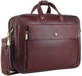 WildHorn Leather Laptop Bag for Men I Fits Upto 15.6 Inch Laptop/MacBook I Padded Laptop Compartment I Carry Handles with Adjustable Strap I DIMENSION : L-16 inch W-4 inch H-12 inch