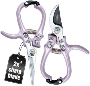 Modern Sprout Hand Pruners & Shears Set with Blister Pack - Lightweight Gardening Tools with Easy Lock - Sharp Carbon Steel Blades -Rust Resistant Scissors for Herbs, Flowers - Lavender