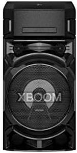 LG ON5 - Altavoz Portátil, Luces RGB Multicolores, Tweeter 2"x 2, Woofer 8", Sintonizador FM y DAB+, USB Grabador, Bluetooth 4.0, Bandeja CD, Efectos DJ, Función Karaoke, Color Negro