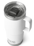 YETI Rambler Travel Mug, Stainless Steel Vacuum Insulated Mug with Stronghold Lid, White, 20 oz (591 ml)