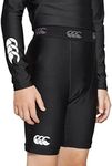 Canterbury Unisex Kids Thermoreg Base-layer | Rugby Compression Anti-bacterial Anti-odour & Moisture-wicking Material Shorts, Black, L EU