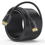 UVOOI Long HDMI Cable 25 FT, 4K HDMI to HDMI Cable 25 Foot in-Wall CL3 Rated High Speed HDMI 2.0 Cord(4K@60Hz, 2K 1440P, 3D, HDCP2.2, ARC, Ethernet) Compatible for Monitor, Projector, HDTV, Laptop, PC