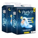 Purly Cottony Soft Sanitary Pads for Women with Hygiene & Comfort 12 Pads| Ultimate Protection & Comfort, Locks Odour & wetness| Superior Dry feel With LeakLock Technology| XXL 290 mm 80 Napkins (Pack of 2)