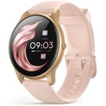 AGPTEK IP68 Women's Waterproof Smartwatch for Android and iOS Phones Activity Tracker with Full Touch Color Screen Heart Rate Monitor Pedometer Sleep Monitor, Pink