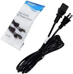 HQRP 10ft AC Power Cord Compatible with Denon AVR-3808CI AVR-4306 AVR-4308CI AVR-4310CI AVR-4311CI AVR-4520CI AV Surround Receiver Mains Cable, UL Listed