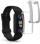 kwmobile Case Compatible with Fitbit Inspire 3 / Inspire 2 / Ace 3 Case - 2X TPU Silicone Fitness Tracker Cover - Transparent/Silver