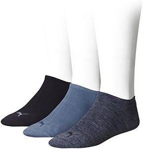 Puma Invisible 3P Chaussettes, Non disponible, Bleu (Denim Blue 460), 39/42 (Lot de 3) Homme
