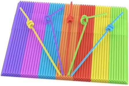 100pcs Straws Reusable, GeeRic 26cm Artistic Straws Party Event Supplies Biodegradable Party Long Straws for Hot Cold Drinking Cocktail, Milkshake,Bar,Restaurant,Club,Picnic,Random Color