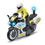 Dickie Toys 203712018 Yamaha Motorbike Toy with Police Figure for Children from 3 Years with Blue Light and Siren, Freewheel, 17 cm Long, Multicoloured, One Size