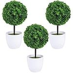 BESPORTBLE Home Decor 3pcs Fake Topiary Green Topiary Shrubs Fake Plants Artificial Boxwood Topiary Tree Simulated Potted Bonsai Plant Decoration Home Store Artificial Plants Outdoor