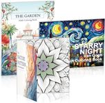 Adult Coloring Books Set 3 for Women Set of 3 Coloring Books Bulk for Adults to Relax and Relieve Anxiety 96 Pages The Garden & Starry Night & The Nature Pattern, Stress Relief Gifts for Your Lover