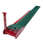 Golfbuy Indoor Golf Trainer Wooden Putting Velvet Mat Professional Practice Green Training Aid