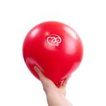 Fitness Mad Exer-Soft Stability Ball, Soft Pilates Ball, 3 Sizes: 7”, 9” & 12”, Mini Gym Ball for Pilates, Yoga, Core Training and Physical Therapy (9", Red)