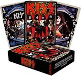 AQUARIUS KISS Playing Cards - KISS Themed Deck of Cards for Your Favorite Card Games - Officially Licensed KISS Merchandise & Collectibles - Poker Size with Linen Finish