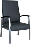 Alera ALEML2419 Metalounge Series 24.6 in. x 26.96 in. x 42.91 in. High-Back Guest Chair - Black