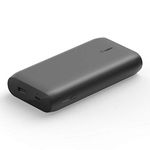 Belkin BoostCharge USB-C PD 20k MAh Power Bank, Portable iPhone Charger, Battery Charger for iPhone 14, 13, 12, iPad Pro, Galaxy S23, S23 Ultra, S23+ & More with USB-C Cable Included - Black