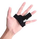 CLISPEED Finger Splint,Splint for Trigger Finger,Trigger Finger Splint Built-in Aluminium Support Adjustable Brace for Pain Relief (Black)