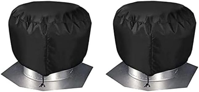 Nopwer Turbine Roof Vent Cover House - Roof Turbine Hoods Shield Canvas 20 x 20 2Pcs Black