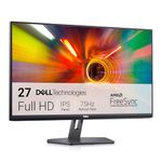 Dell S2721NX 27 Inch Full HD (1920x1080) Monitor, 75Hz, IPS, 4ms, AMD FreeSync, Ultrathin Bezel, 2x HDMI, 3 Year Warranty, Black