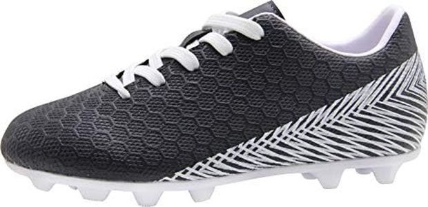 BomKinta Kid's FG Soccer Shoes Athletic Outdoor Soccer Cleats Black Size 3 M US Little Kid