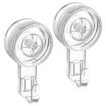 Luxear Suction Hooks 2 Packs, Heavy Duty 5KG Suction Cup Hooks Transparent
