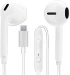 MAS CARNEY USB C Headphones TH6, Built-in Digital Chipset, Microphone, and Remote Control, Compatible with Samsung, Huawei, OPPO, VIVO, Honor, Google Pixel smartphones, and iPads, White