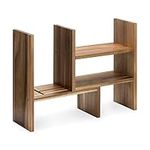 Navaris Desk Organiser Shelf Unit - Acacia Wood Desktop Shelves for Table or Countertop - Free-Standing Adjustable Shelving for Tidy Kitchen or Office