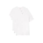 Lacoste Men's Essentials 3 Pack 100% Cotton Slim Fit Crewneck T-Shirts, White, Large