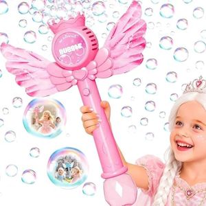 Seifenblasenblume, Seifenblasenstab, Elektronische Seifenblasenmaschine, Seifenblasenmaschine Blume mit Seifenblasenlösung/Akku, Bubble Machine Maker 10000+ Blasen Geschenk/Geburtstag/Hochzeit (Rosa)