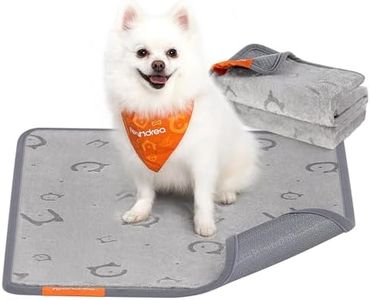 Feandrea Tapis Absorbant Lavable pour Chien, 2 Paquets, Réutilisable, 61 x 46 cm, S, Tapis Éducateur pour Animaux, Anti-Fuite, Antidérapant, pour Chiens, Chats, Lapins, Gris Tourterelle PTD001G01