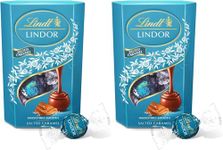 Lindt Lindor Salted Caramel Truffles Box 200g Pack of 2, Gourmet Chocolate Spheres, Rich Salted Caramel Filling, Swiss Chocolate Delicacy, Perfect for Sharing and Gifting in Any Occasions