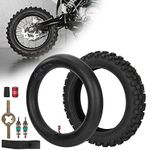 WEIYINGSI 80/100-12 3.00-12 Tire and Inner Tube for 90cc 110cc 125cc SSR CRF XR70 CR60R KLX110 KX60 DRZ DS80 JR80 PW80 TTR90 YZ60 65SX Pit Dirt Bike