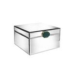 American Atelier 1280316 Dark Green Agate Glass Jewelry Box