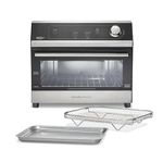 Hamilton Beach Digital Air Fryer Toaster Oven, Fits 12” Pizza or 6 Slices of Toast, 1800W, Steel (31220), Black with Stainless Accents