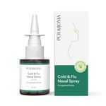 Puraroma Cold & Flu Nasal Spray 15ml – Natural Decongestant, Non-Drowsy, Non-Addictive, Fast Respiratory Relief, Suitable for Children, Formulated in the EU