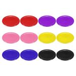 PATIKIL Air Hockey Pucks 2.5 Inch, 12Pcs Air Hockey Heavy Replacement Pucks for Game Tables Equipment Accessory, 2Pcs Per Color