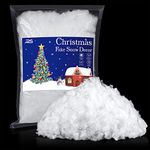 Ruisita Christmas Fake Snow Artificial Snow 8.8 Ounces Fluffy Snow Fiber for Snow Blanket, Christmas Tree Decoration, Holiday and Winter Displays