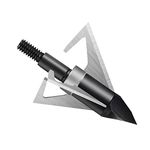 DEEPOWER Archery Broadheads 125 Grain 6-Pack 3 Blades Hunting Arrow Heads Arrow Tips Compatible with Crossbow and Compound Bow 1+1/2 inch Cut