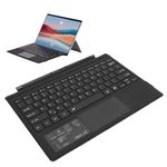 BT Keyboard for Surface, Multi Color Backlit Magnetic Detachable Keyboard with Touchpad, Rechargeable Tablet Keyboard for Surface Pro 3/4/5/6/7 (Black)