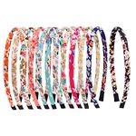 Candygirl Headbands for Girls and Women Alice Band Kids Floral Printed Hair Bands Girls Hairbands (12pcs)