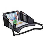 Dreambaby Kids Travel Tray for Toddler Car Seat, Toddler Travel Essentials, Kid Lap Tray for Airplane, Kids Activities Tray for Road Trips, Tablet Holder, Drink & Storage Pockets, plus Carry Strap