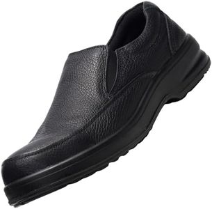 Alpine Swiss Arbete Mens Leather Slip-On Work Shoes Slip Resistant Black 13 M US