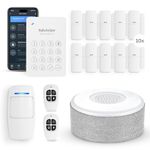 tolviviov Alarm System for Home Security, DIY Door Alarm Security Systems, Smart App Alerts, 15Piece Kit, No Monthly fee, WiFi Alarm, Door Window Motion Sensor, for Home Security, and Kids Safety