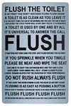 UOOPAI FLUSH THE TOILET Vintage Metal Sign