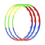 Optimus Set of 3 Hula Hoop Ring Hoola Hoop Hulla Hoop Hoopa Exersice Fitness Rings for Adults Kids Women - Adjustable 8 Interlocking Pcs