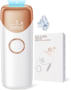 Laser Hair Removal with 5℃ Ice Cooling, Painless IPL Laser Hair Removal Device 3 In 1 Ubroo At Home Hair Remover Machine for Women Men Electrolysis Permanent Epilator on Face Body Depilation (Gold)